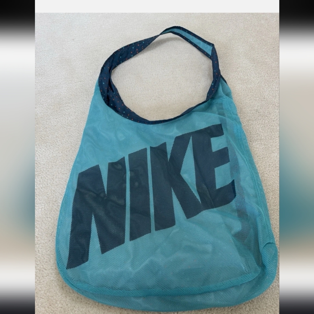 Nike Mesh Reversible Sports Bag Blue Logo